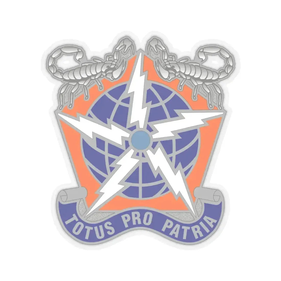 505 Signal Brigade 3 (U.S. Army) STICKER Vinyl Kiss-Cut Decal 3 Inch Transparent - The Sticker Space