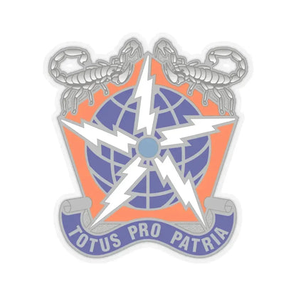 505 Signal Brigade 3 (U.S. Army) STICKER Vinyl Kiss-Cut Decal 3 Inch Transparent - The Sticker Space
