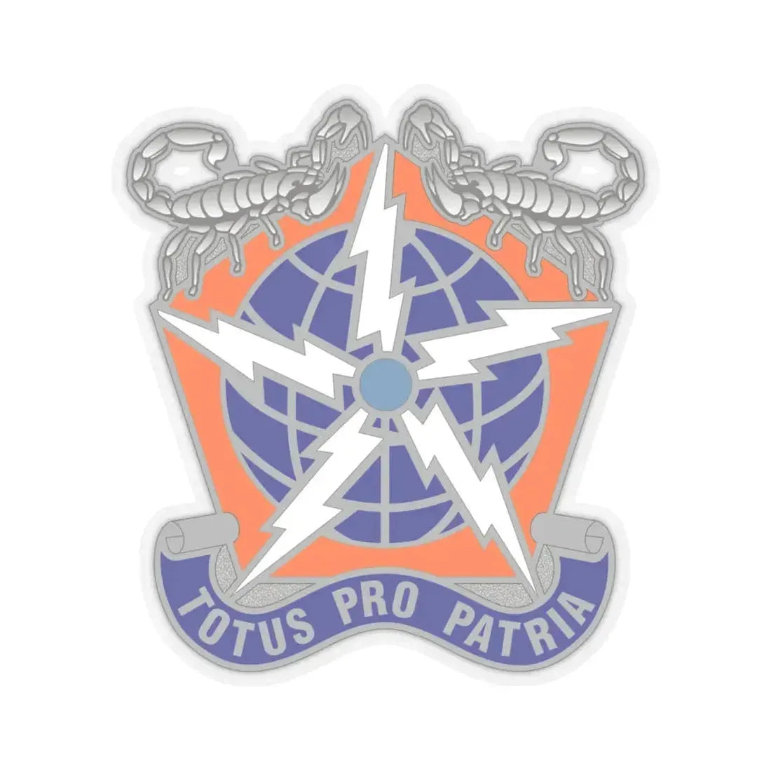 505 Signal Brigade 3 (U.S. Army) STICKER Vinyl Kiss-Cut Decal 4 Inch Transparent - The Sticker Space