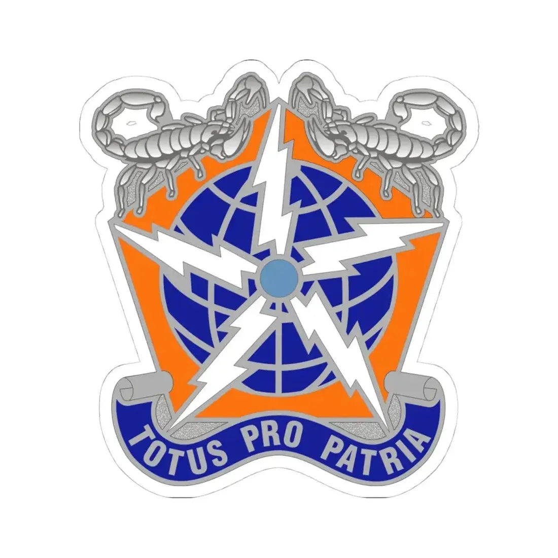 505 Signal Brigade 3 (U.S. Army) STICKER Vinyl Kiss-Cut Decal 4 Inch White - The Sticker Space