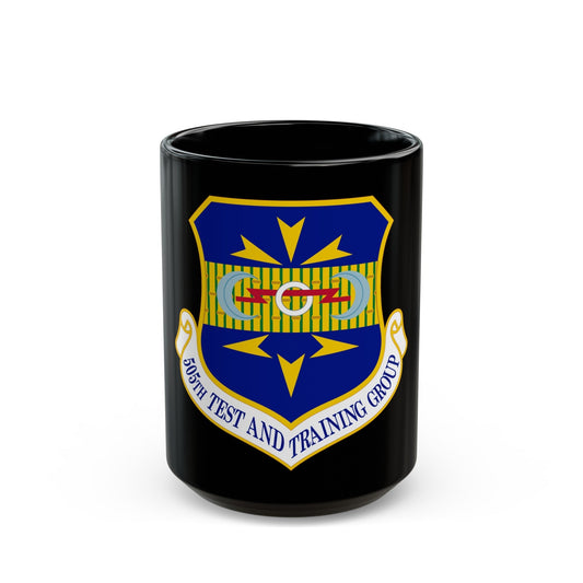 505 Test and Training Group ACC (U.S. Air Force) Black Coffee Mug-15oz-The Sticker Space