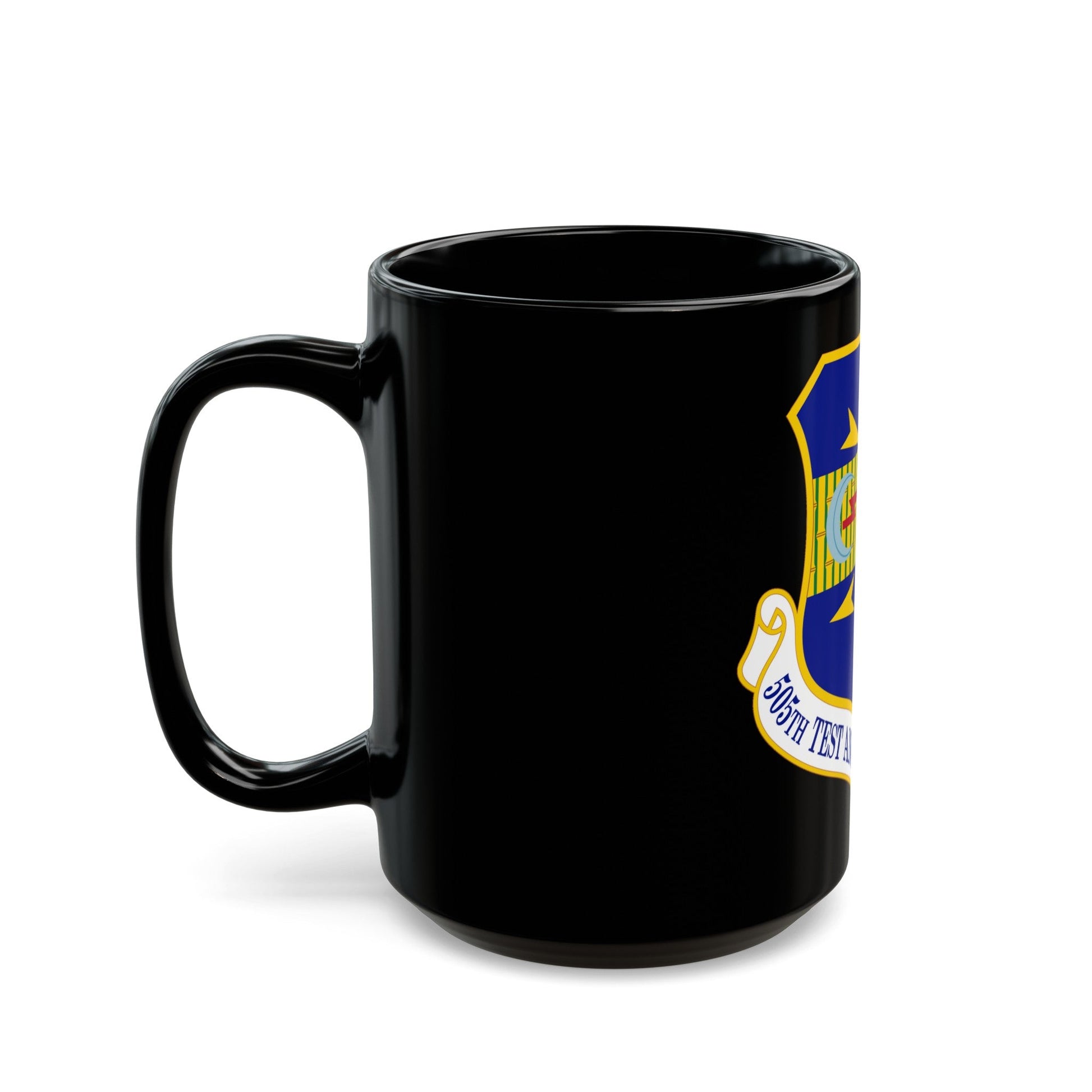 505 Test and Training Group ACC (U.S. Air Force) Black Coffee Mug-The Sticker Space