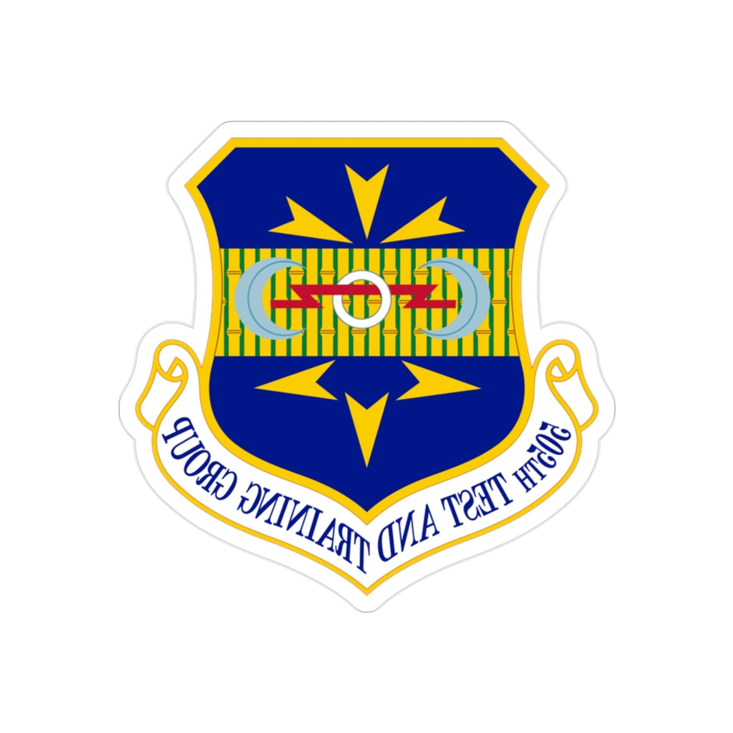 505 Test and Training Group ACC (U.S. Air Force) REVERSE PRINT Transparent STICKER-2 Inch-The Sticker Space