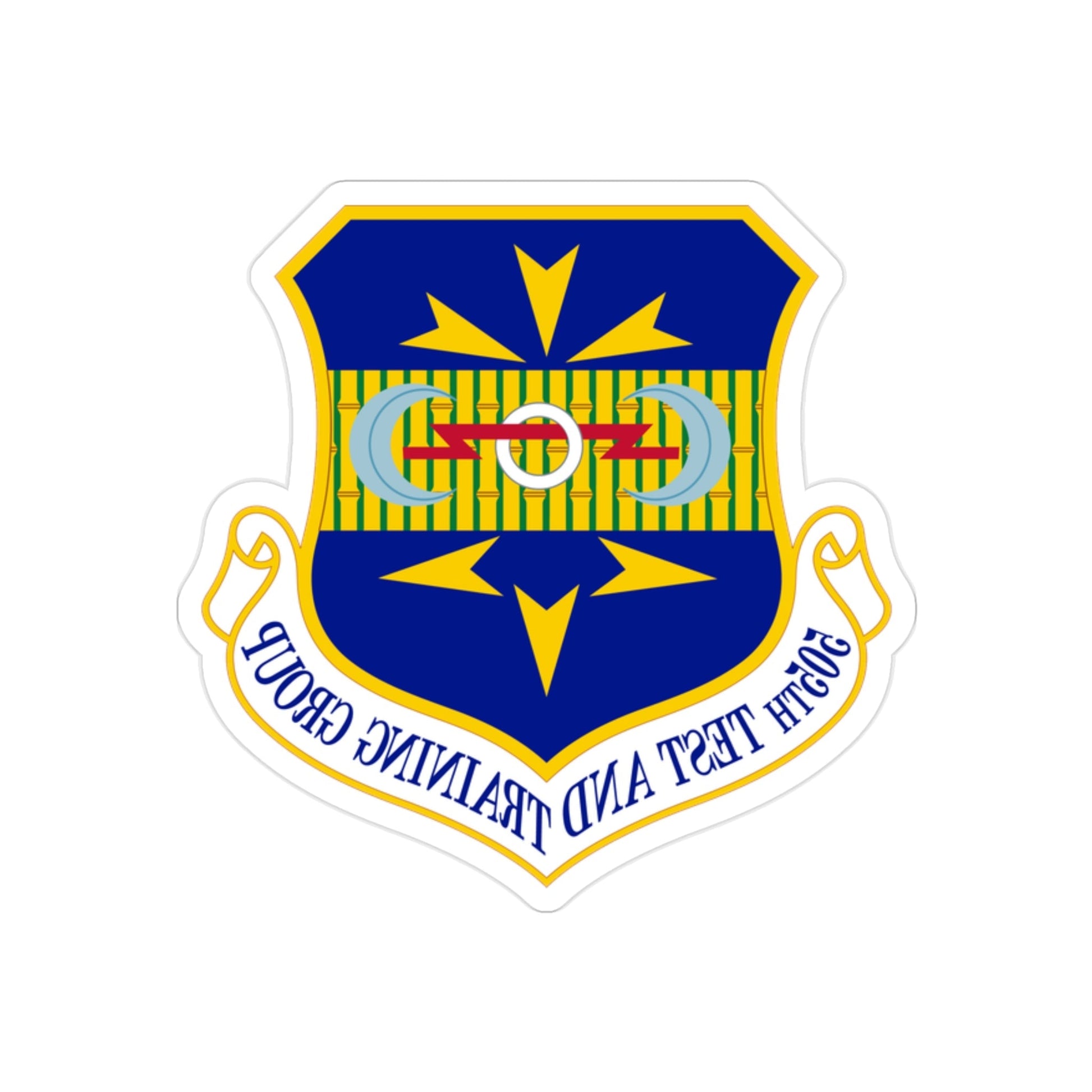 505 Test and Training Group ACC (U.S. Air Force) REVERSE PRINT Transparent STICKER-2 Inch-The Sticker Space