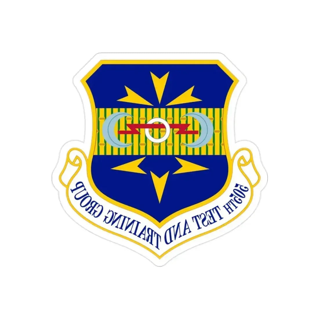 505 Test and Training Group ACC (U.S. Air Force) REVERSE PRINT Transparent Die-Cut STICKER 2 Inch Die-Cut Transparent - The Sticker Space