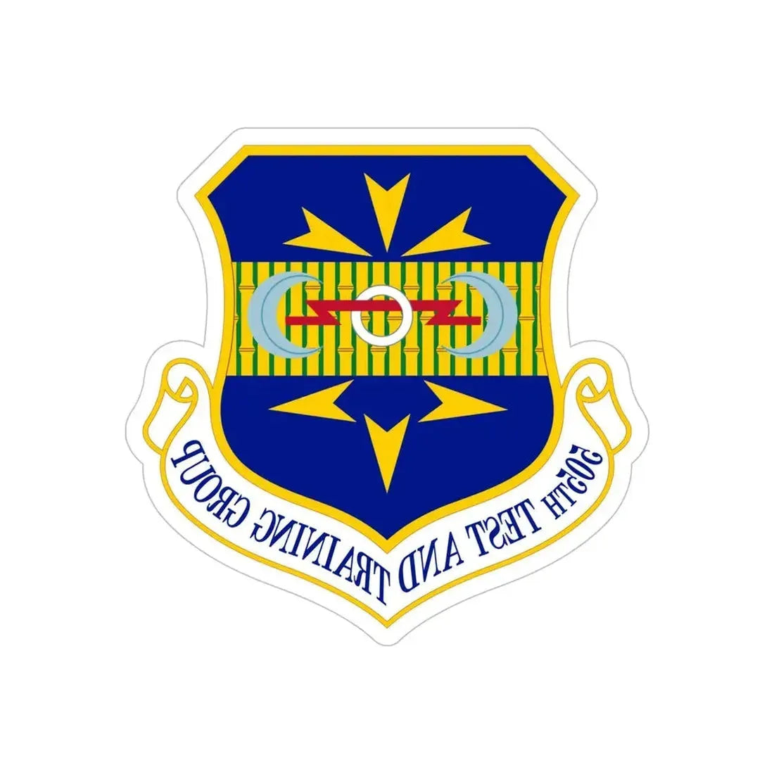505 Test and Training Group ACC (U.S. Air Force) REVERSE PRINT Transparent Die-Cut STICKER - The Sticker Space