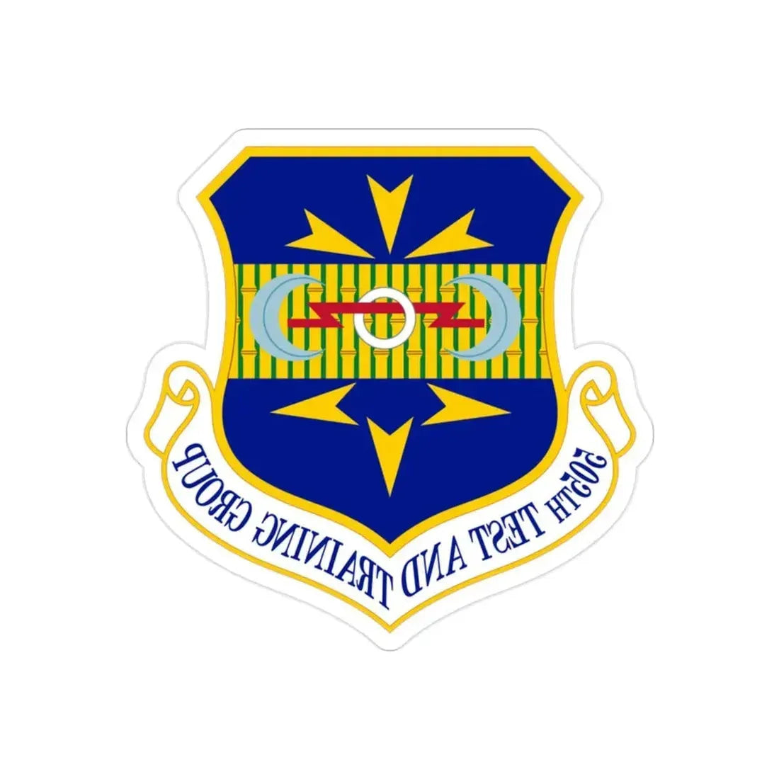 505 Test and Training Group ACC (U.S. Air Force) REVERSE PRINT Transparent Die-Cut STICKER - The Sticker Space