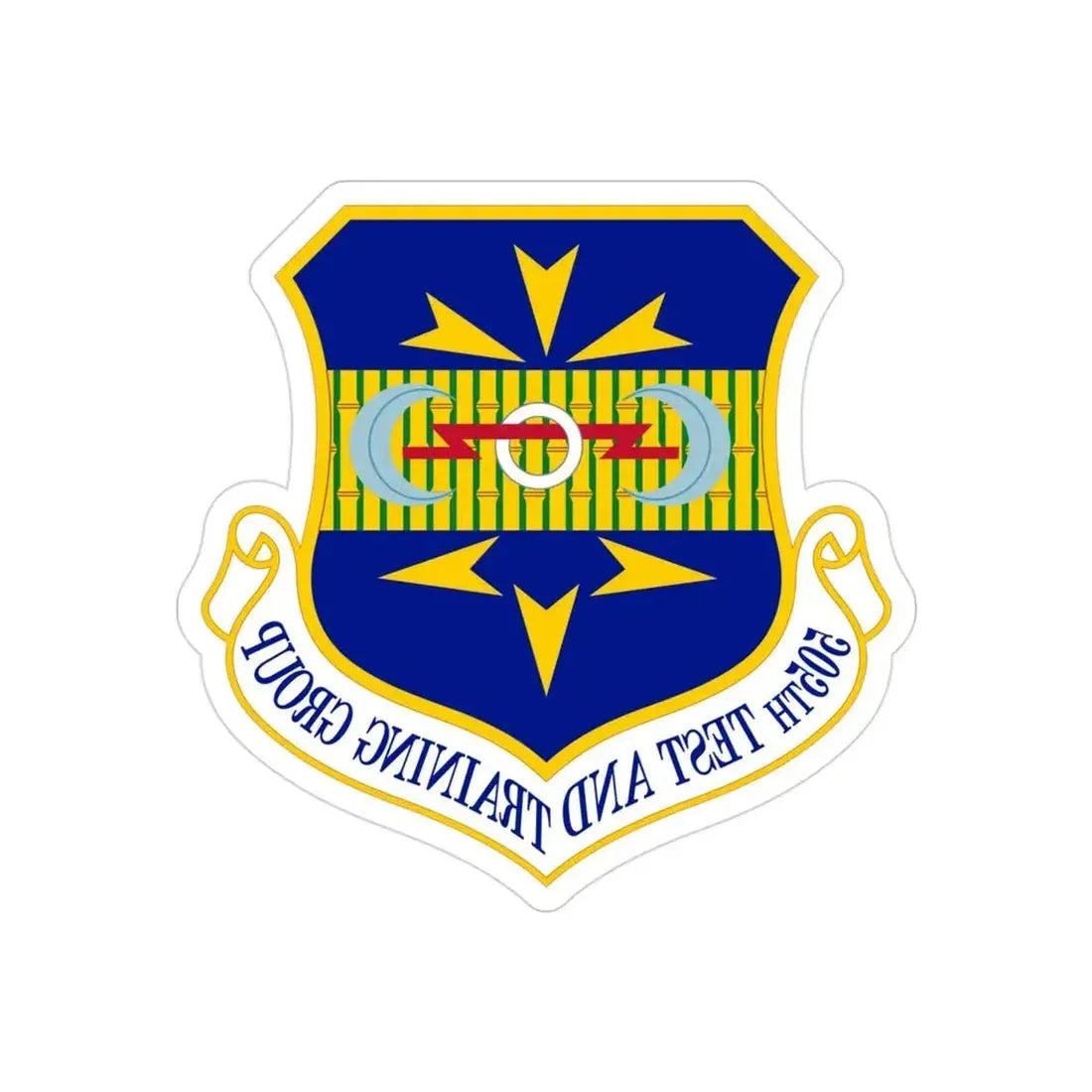 505 Test and Training Group ACC (U.S. Air Force) REVERSE PRINT Transparent Die-Cut STICKER - The Sticker Space