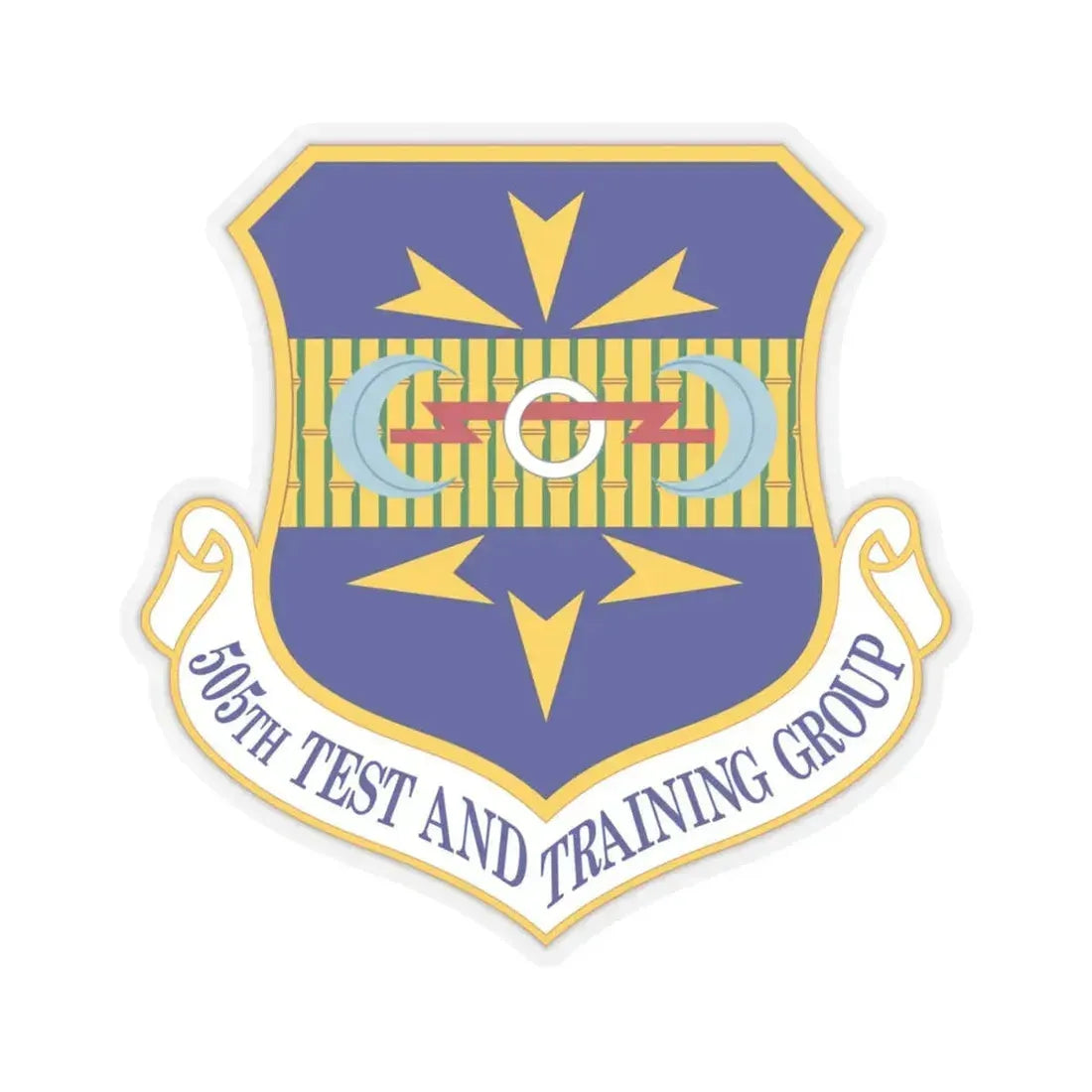 505 Test and Training Group ACC (U.S. Air Force) STICKER Vinyl Kiss-Cut Decal 4 Inch Transparent - The Sticker Space