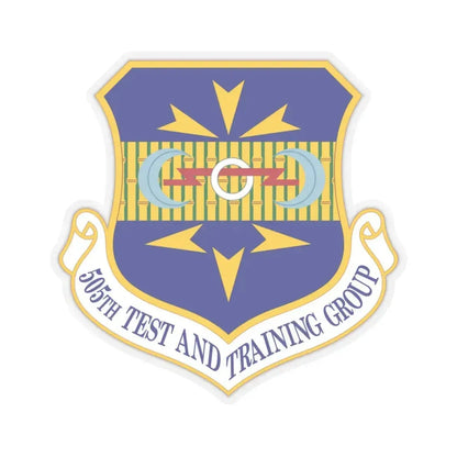 505 Test and Training Group ACC (U.S. Air Force) STICKER Vinyl Kiss-Cut Decal 4 Inch Transparent - The Sticker Space