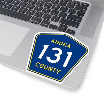 Anoka County 131 (Minnesota) (Road Sign) STICKER Vinyl Kiss-Cut Decal