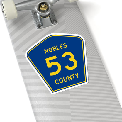 Nobles County Route 53 (Minnesota) (Road Sign) STICKER Vinyl Kiss-Cut Decal