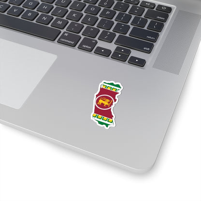 Western Province Flag-map (Sri Lanka) STICKER Vinyl Kiss-Cut Decal