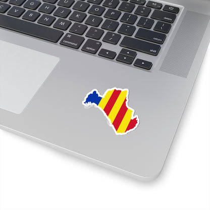 Flag map of Salerno (Italy) STICKER Vinyl Kiss-Cut Decal
