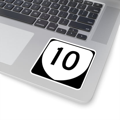 Virginia 10 (Virginia) (Road Sign) STICKER Vinyl Kiss-Cut Decal