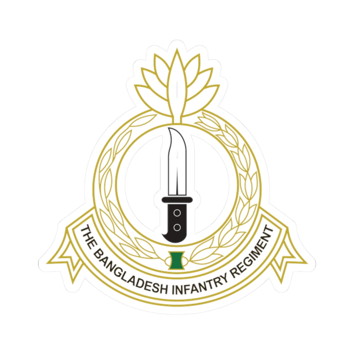 Bangladesh Infantry Regiment Insignia (Bangladesh) (Coat of Arms) STICKER Vinyl Kiss-Cut Decal