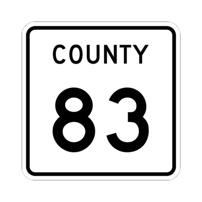County 83 square (Minnesota) (Road Sign) STICKER Vinyl Kiss-Cut Decal