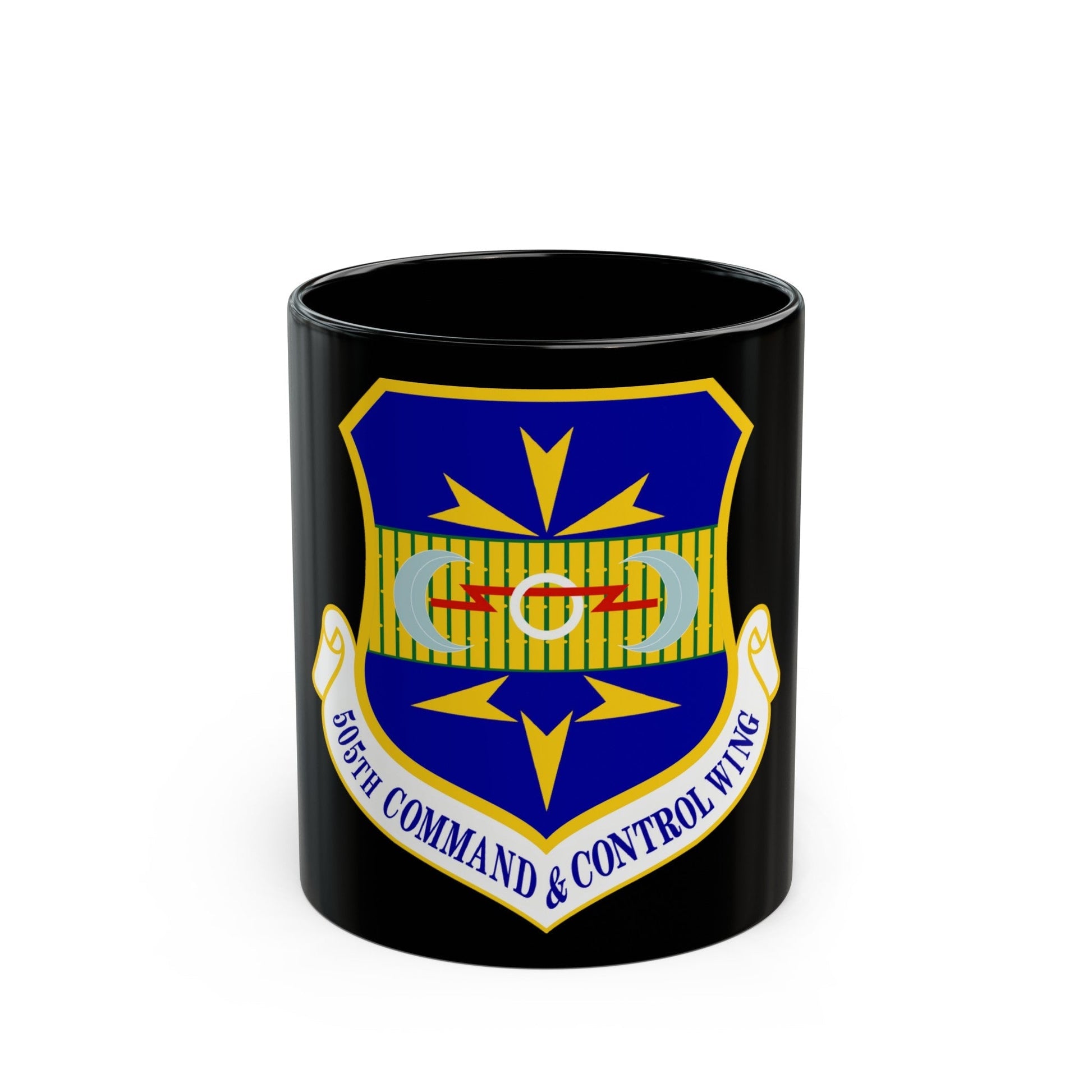 505th Command and Control Wing (U.S. Air Force) Black Coffee Mug-11oz-The Sticker Space