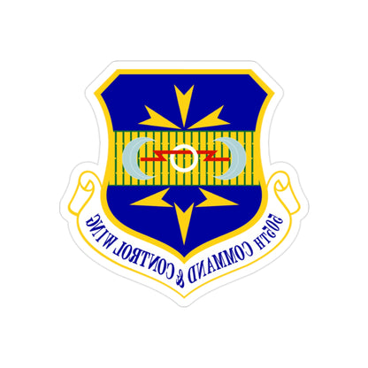 505th Command and Control Wing (U.S. Air Force) REVERSE PRINT Transparent STICKER-2" × 2"-The Sticker Space