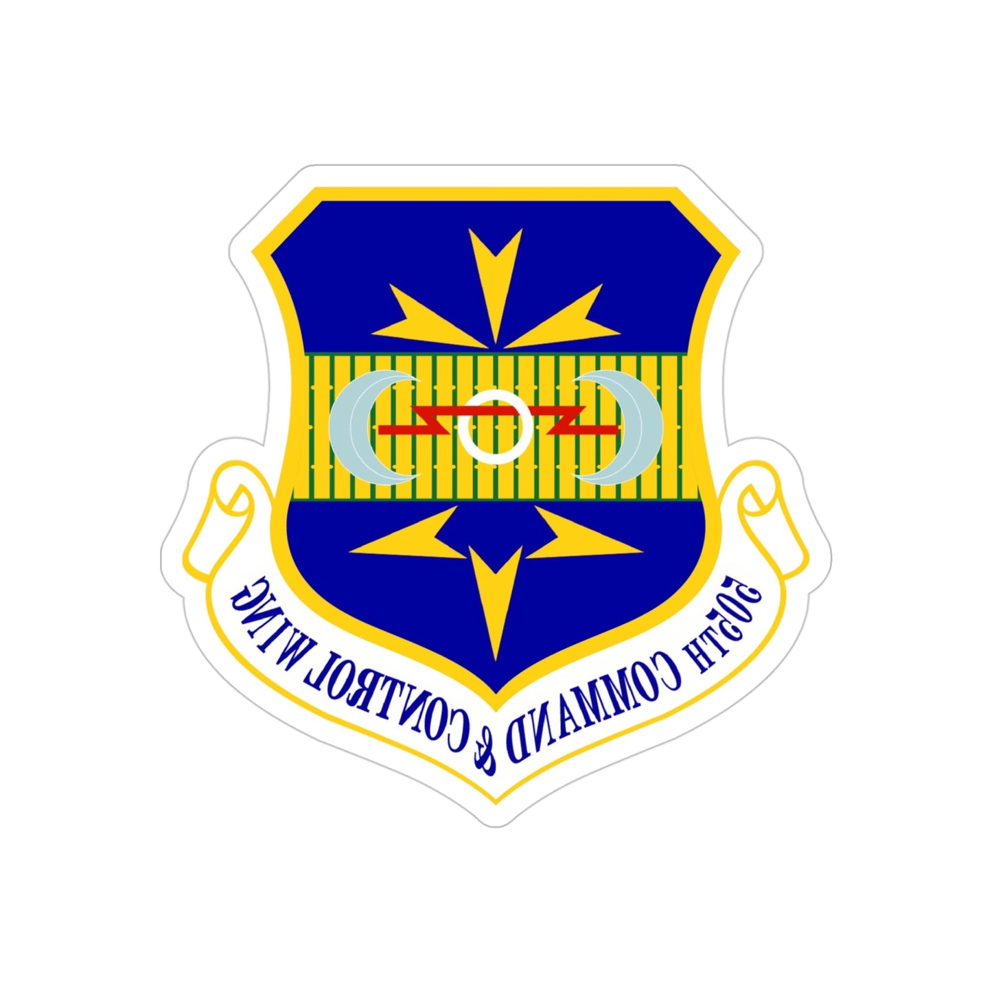 505th Command and Control Wing (U.S. Air Force) REVERSE PRINT Transparent STICKER-4 Inch-The Sticker Space