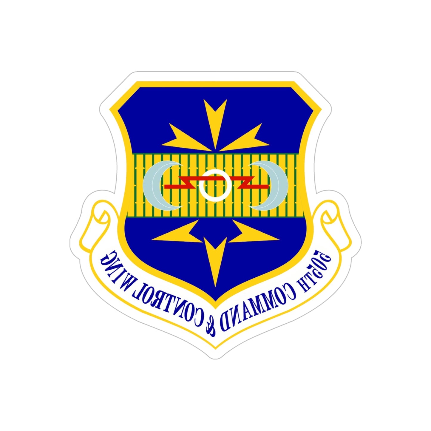 505th Command and Control Wing (U.S. Air Force) REVERSE PRINT Transparent STICKER-5 Inch-The Sticker Space