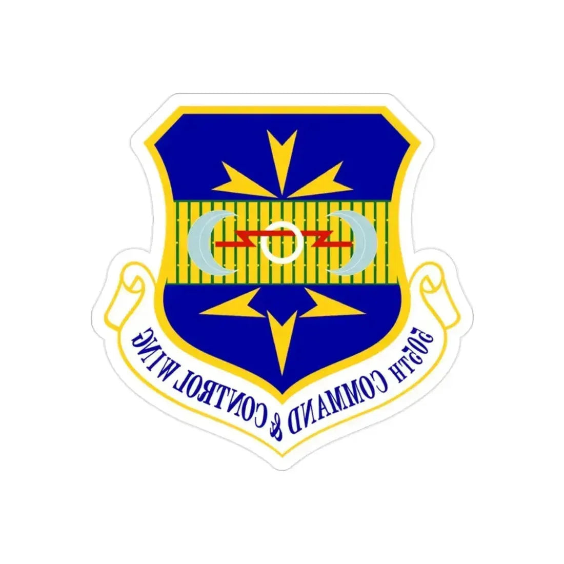 505th Command and Control Wing (U.S. Air Force) REVERSE PRINT Transparent Die-Cut STICKER 2 Inch Die-Cut Transparent - The Sticker Space