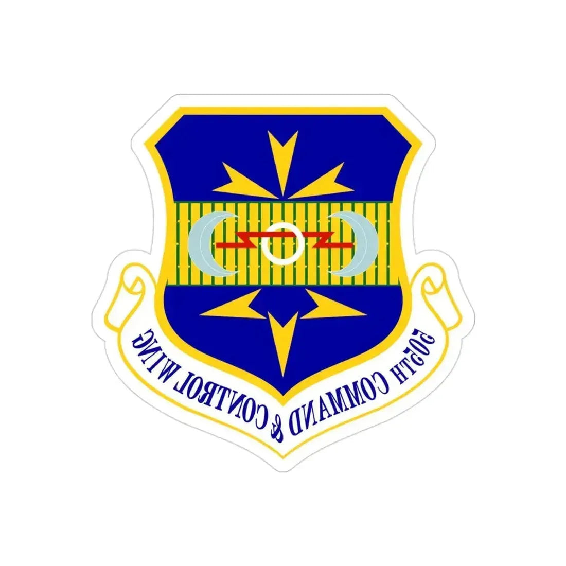 505th Command and Control Wing (U.S. Air Force) REVERSE PRINT Transparent Die-Cut STICKER 3 Inch Die-Cut Transparent - The Sticker Space