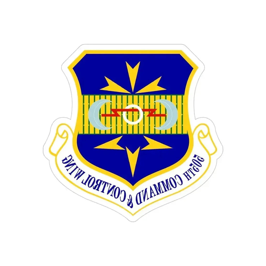505th Command and Control Wing (U.S. Air Force) REVERSE PRINT Transparent Die-Cut STICKER 4 Inch Die-Cut Transparent - The Sticker Space