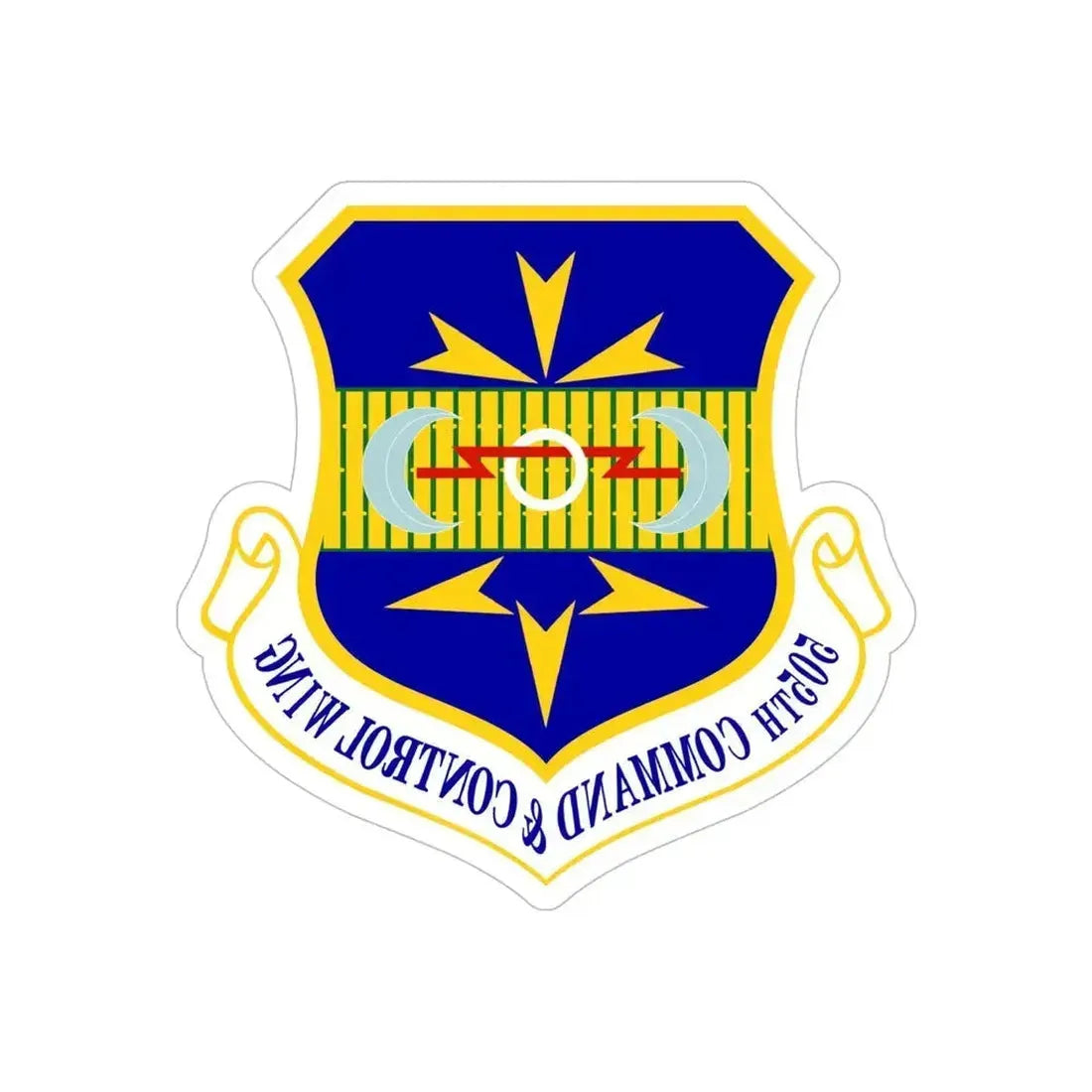 505th Command and Control Wing (U.S. Air Force) REVERSE PRINT Transparent Die-Cut STICKER 6 Inch Die-Cut Transparent - The Sticker Space