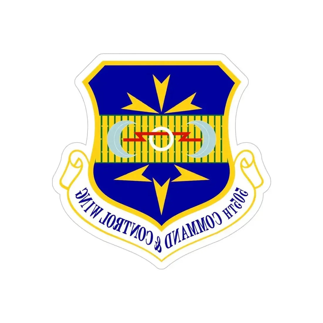 505th Command and Control Wing (U.S. Air Force) REVERSE PRINT Transparent Die-Cut STICKER - The Sticker Space