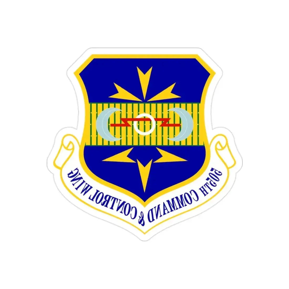 505th Command and Control Wing (U.S. Air Force) REVERSE PRINT Transparent Die-Cut STICKER - The Sticker Space