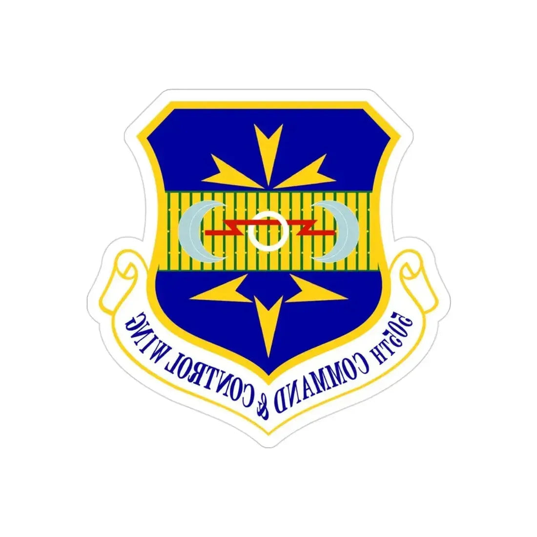 505th Command and Control Wing (U.S. Air Force) REVERSE PRINT Transparent Die-Cut STICKER - The Sticker Space