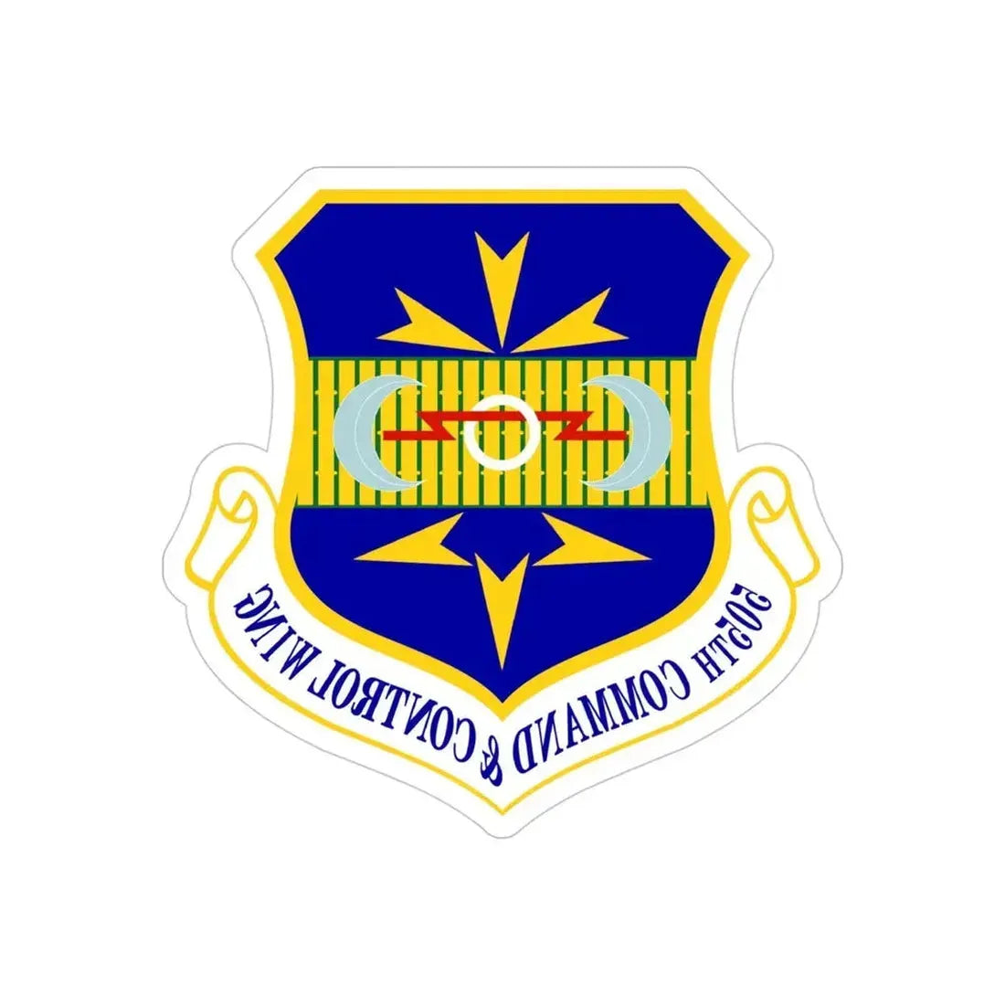 505th Command and Control Wing (U.S. Air Force) REVERSE PRINT Transparent Die-Cut STICKER - The Sticker Space