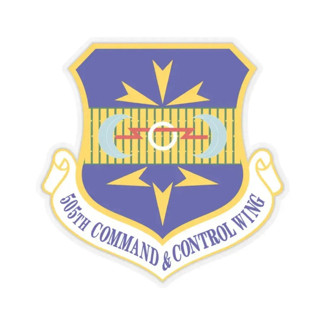 505th Command and Control Wing (U.S. Air Force) STICKER Vinyl Kiss-Cut Decal 2 Inch Transparent - The Sticker Space