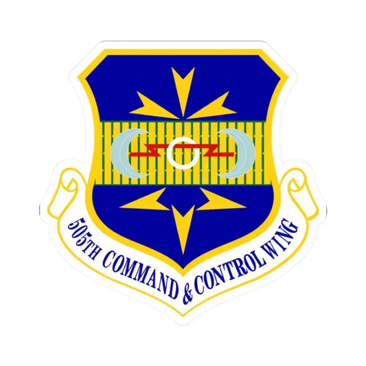 505th Command and Control Wing (U.S. Air Force) STICKER Vinyl Kiss-Cut Decal 2 Inch White - The Sticker Space