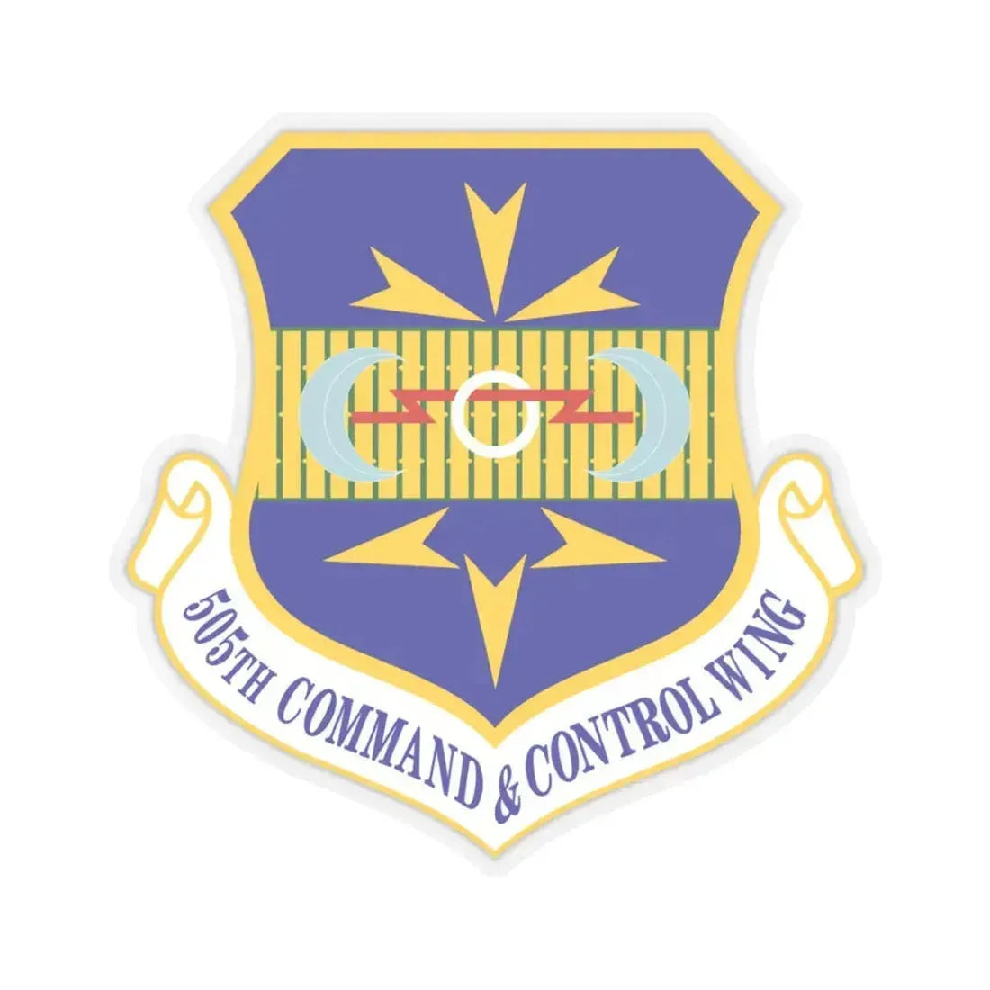 505th Command and Control Wing (U.S. Air Force) STICKER Vinyl Kiss-Cut Decal 3 Inch Transparent - The Sticker Space