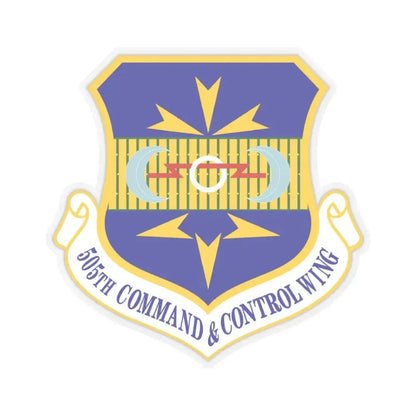 505th Command and Control Wing (U.S. Air Force) STICKER Vinyl Kiss-Cut Decal 3 Inch Transparent - The Sticker Space