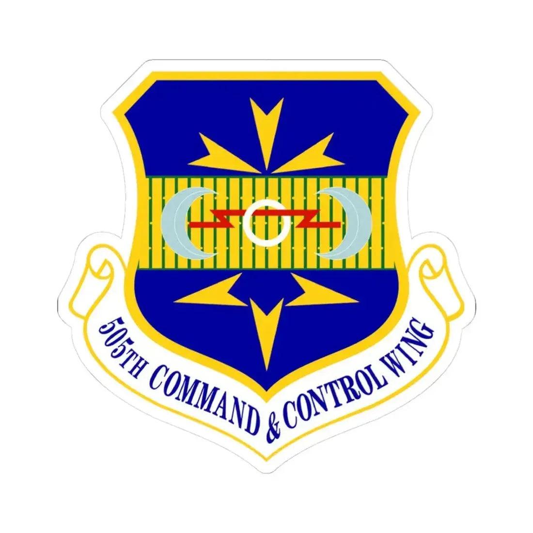 505th Command and Control Wing (U.S. Air Force) STICKER Vinyl Kiss-Cut Decal 3 Inch White - The Sticker Space