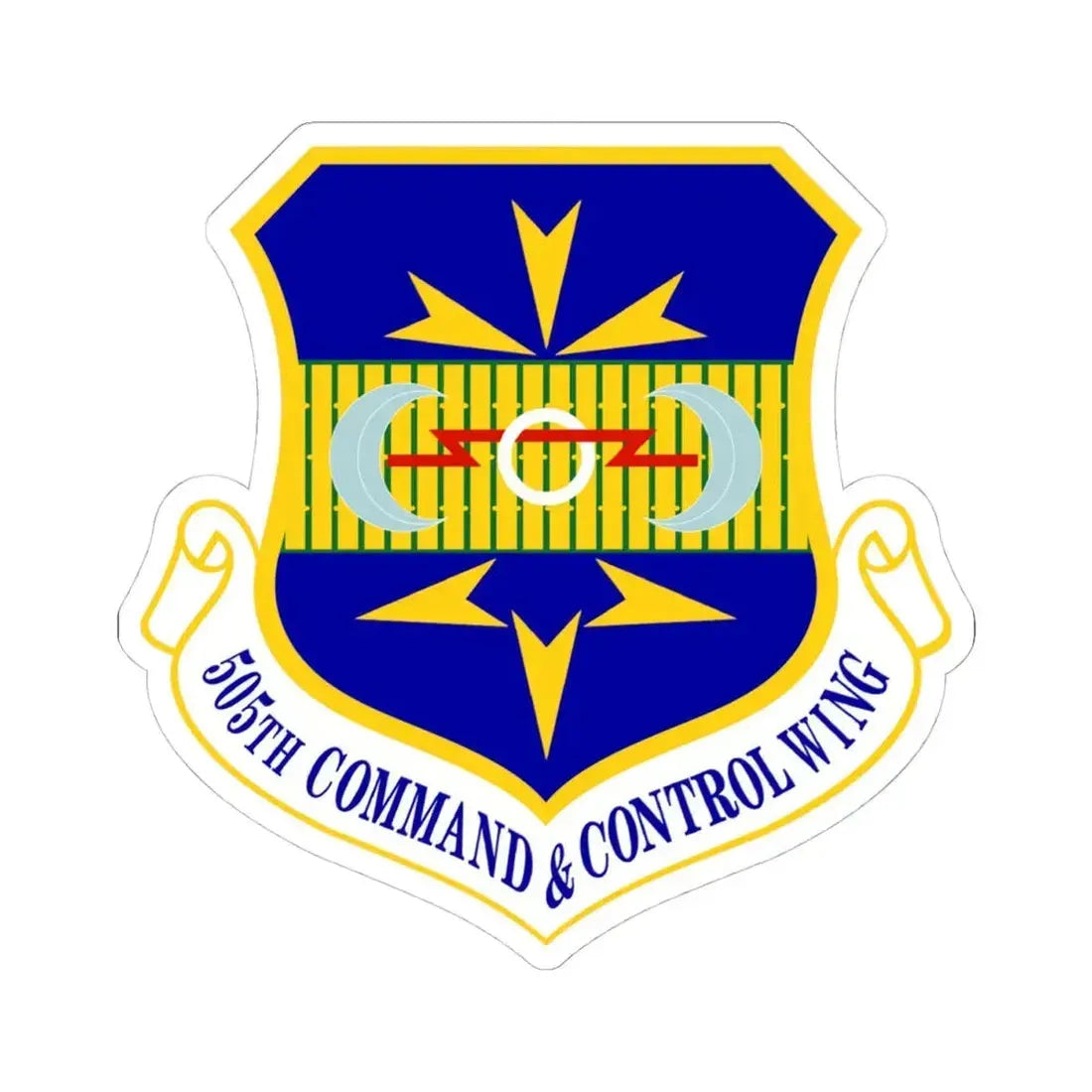 505th Command and Control Wing (U.S. Air Force) STICKER Vinyl Kiss-Cut Decal 4 Inch White - The Sticker Space