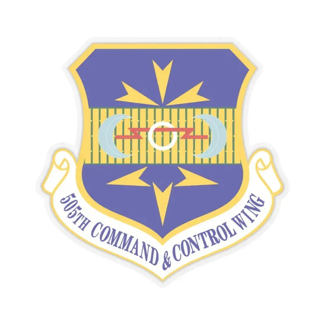 505th Command and Control Wing (U.S. Air Force) STICKER Vinyl Kiss-Cut Decal 6 Inch Transparent - The Sticker Space