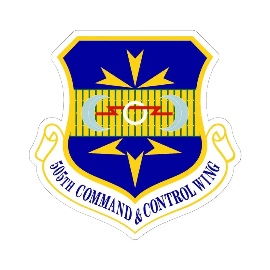 505th Command and Control Wing (U.S. Air Force) STICKER Vinyl Kiss-Cut Decal 6 Inch White - The Sticker Space
