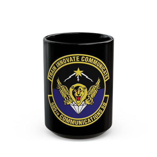 505th Communications Squadron (U.S. Air Force) Black Coffee Mug-15oz-The Sticker Space