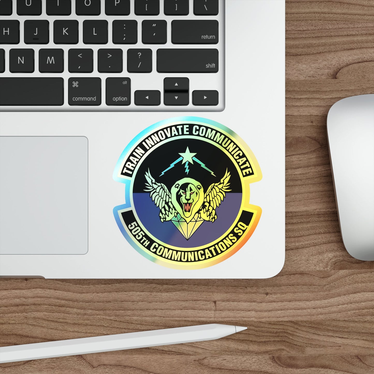 505th Communications Squadron (U.S. Air Force) Holographic STICKER Die-Cut Vinyl Decal-The Sticker Space