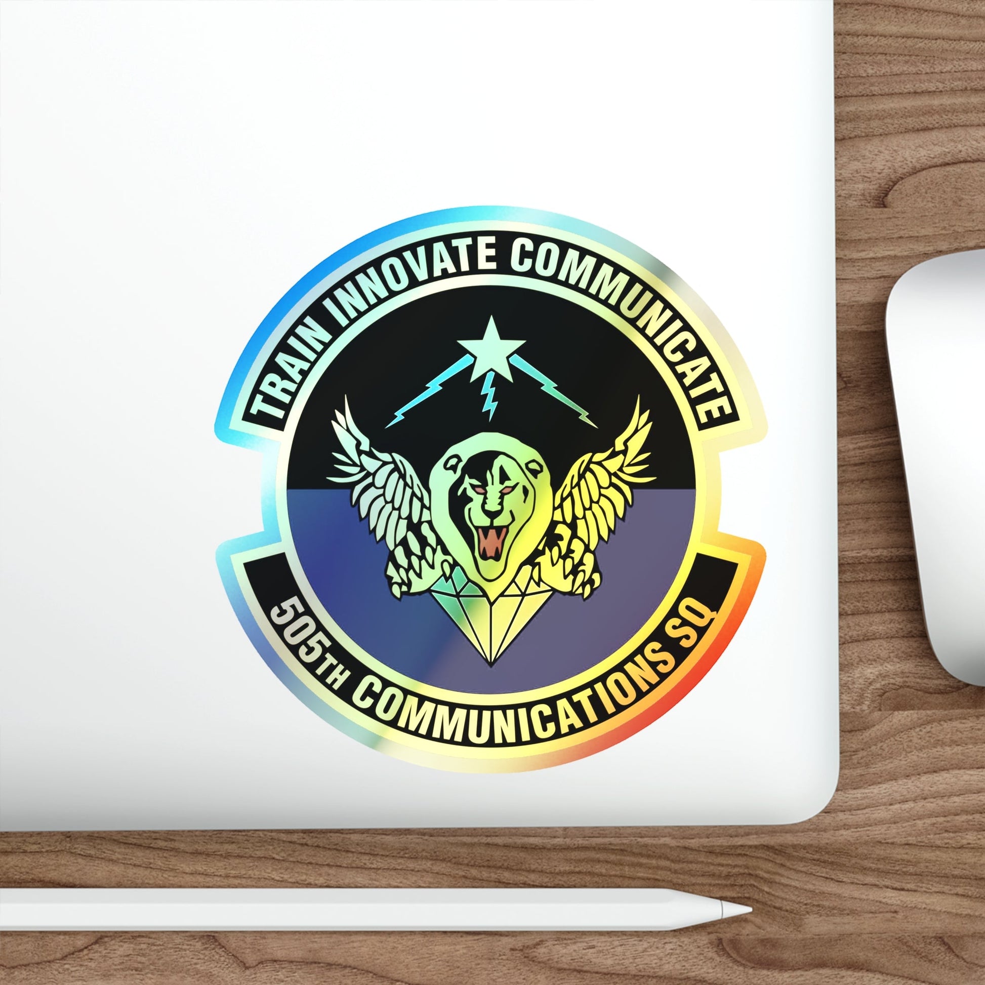 505th Communications Squadron (U.S. Air Force) Holographic STICKER Die-Cut Vinyl Decal-The Sticker Space