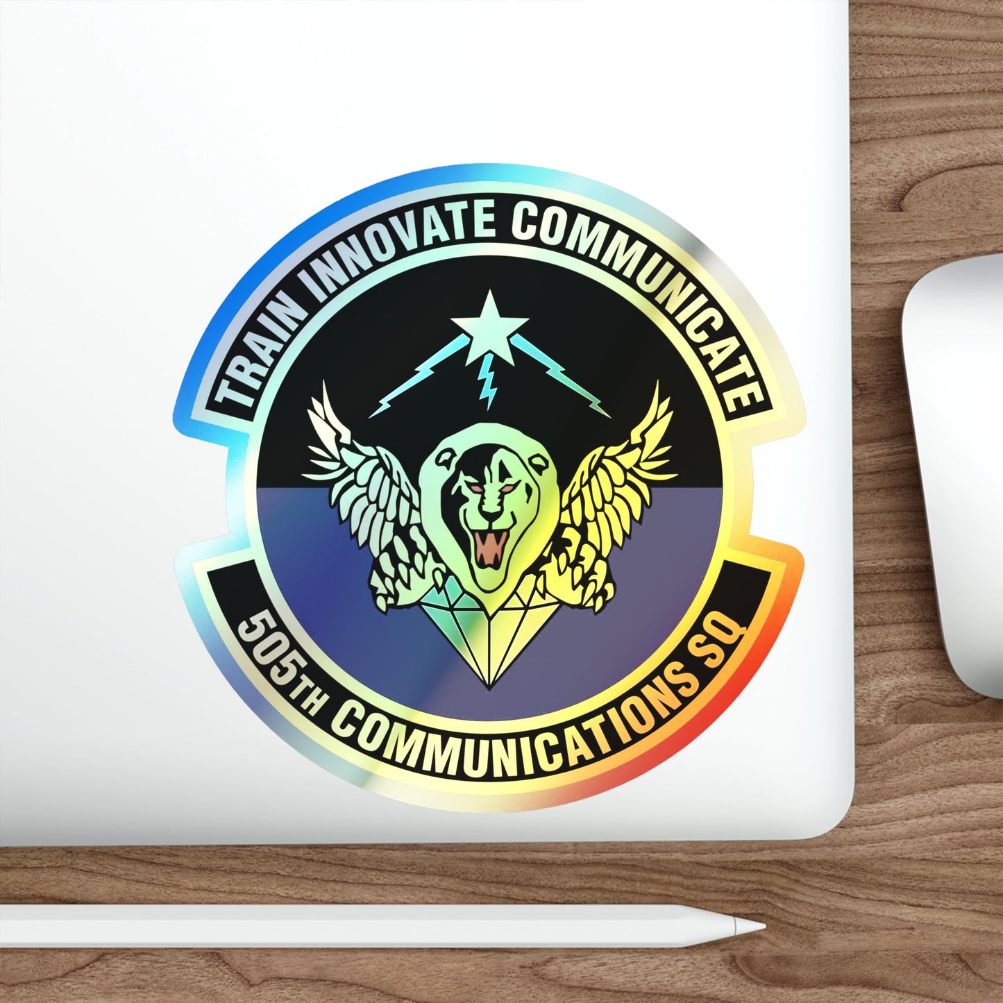 505th Communications Squadron (U.S. Air Force) Holographic STICKER Die-Cut Vinyl Decal-The Sticker Space