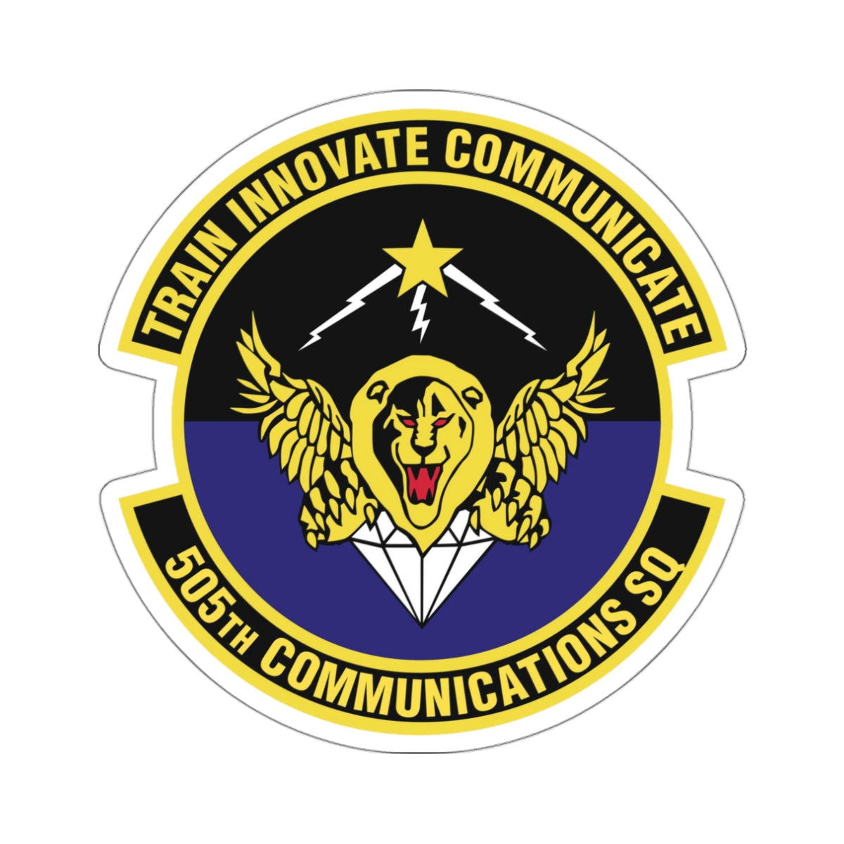 505th Communications Squadron (U.S. Air Force) STICKER Vinyl Die-Cut Decal-White-The Sticker Space