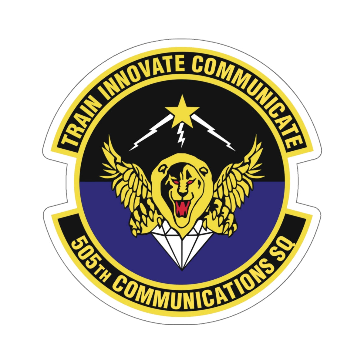 505th Communications Squadron (U.S. Air Force) STICKER Vinyl Die-Cut Decal-White-The Sticker Space