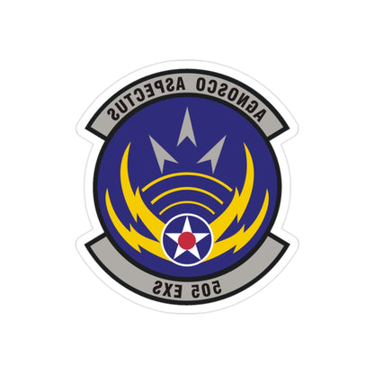 505th Exercise Control Squadron (U.S. Air Force) REVERSE PRINT Transparent STICKER-2" × 2"-The Sticker Space