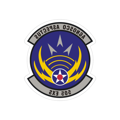 505th Exercise Control Squadron (U.S. Air Force) REVERSE PRINT Transparent STICKER-3" × 3"-The Sticker Space