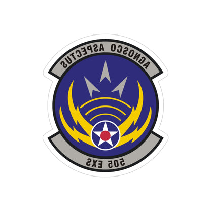 505th Exercise Control Squadron (U.S. Air Force) REVERSE PRINT Transparent STICKER-4" × 4"-The Sticker Space